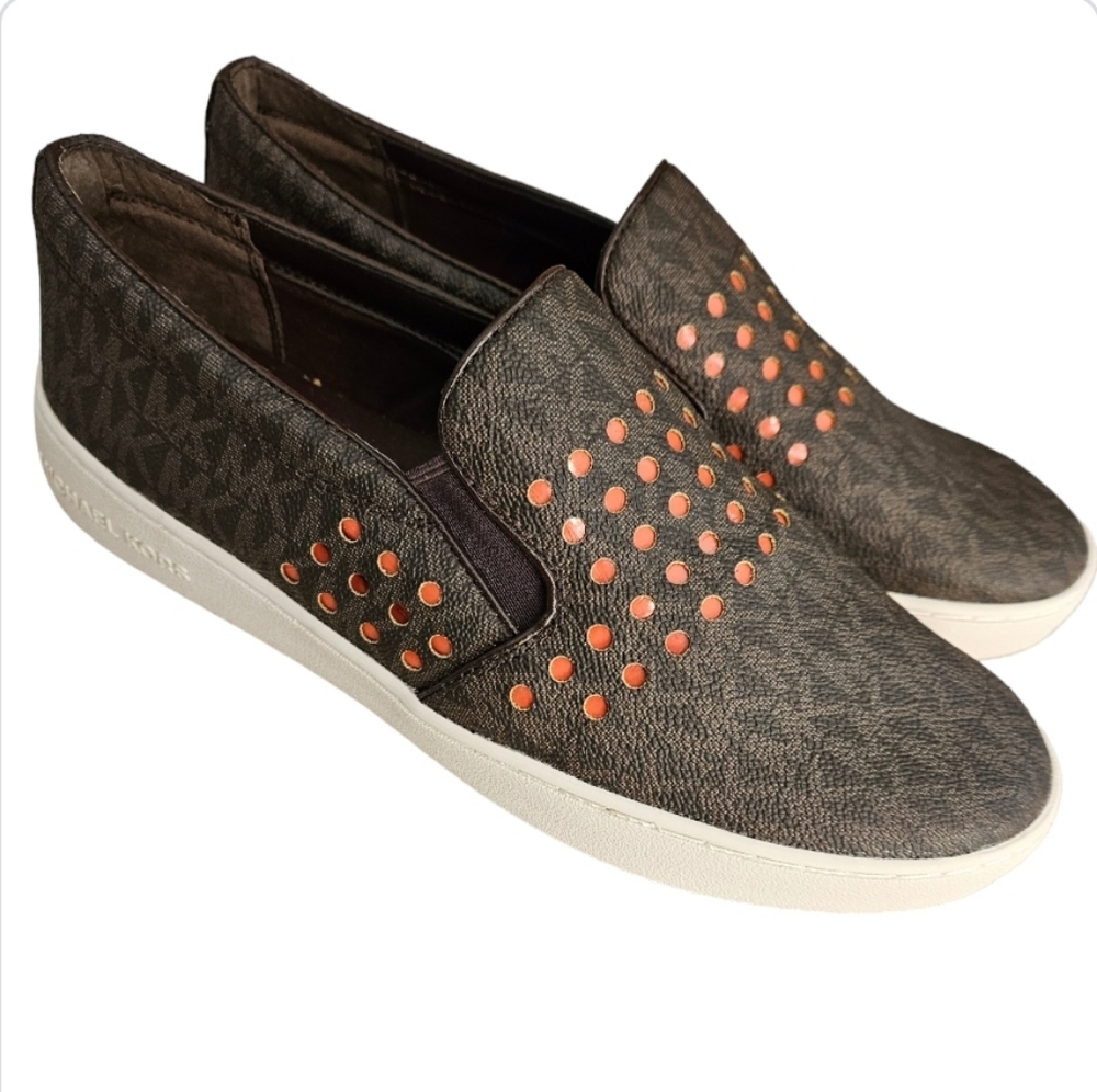 [Michael Kors] Keaton logo slip on sneakers - size 8.5M